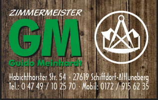 Zimmereimeister Guido Meinhardt - Holzbaubetrieb in Cuxhaven, Bremerhaven